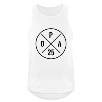 Opa 25 - Baby Ankündigung - Nachwuchs - Opa 2025 - Männer Tank Top atmungsaktiv - Weiß - Vorne - Nick (188cm)