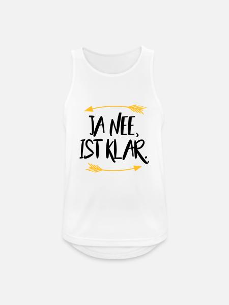Ja nee ist klar - Männer Tank Top atmungsaktiv - Weiß