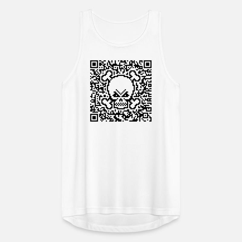 Skull / Skull (Quick Response Code / P) Men's Breathable Tank Top