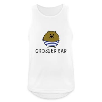 Grosser Bär - Männer Tank Top atmungsaktiv - Weiß - Vorne - Nick (188cm)