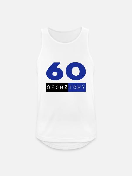 Sechzich - Männer Tank Top atmungsaktiv - Weiß