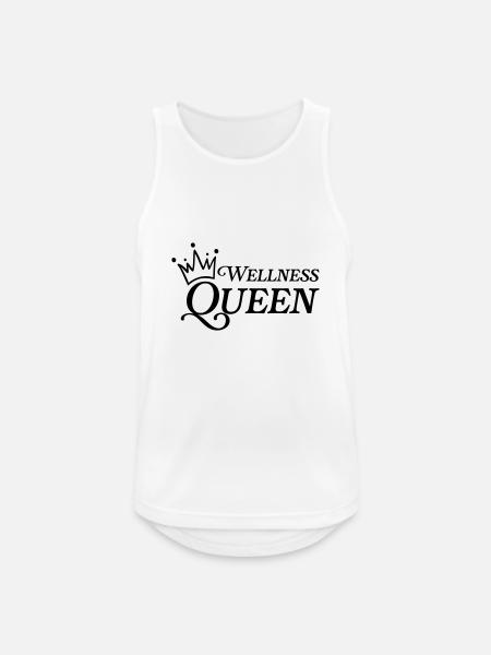 Wellness Queen - Männer Tank Top atmungsaktiv - Weiß