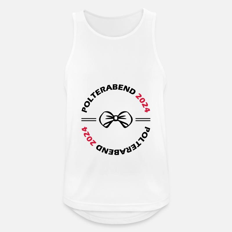 Polterabend 2024 - Männer Tank Top atmungsaktiv - Weiß