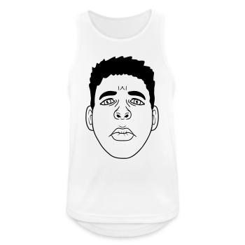 Kiss mouth sad face design - Men's Breathable Tank Top - white - Front - Nick (188cm)