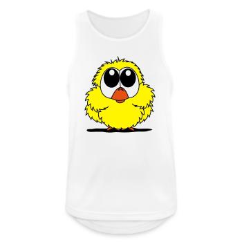 Küken - Männer Tank Top atmungsaktiv - Weiß - Vorne - Nick (188cm)