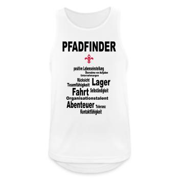 pfadfinder lebenseinstellung - Männer Tank Top atmungsaktiv - Weiß - Vorne - Nick (188cm)