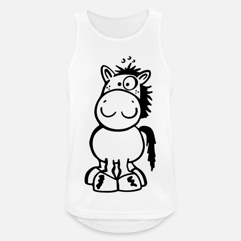 Kleines Pferdchen - Männer Tank Top atmungsaktiv - Weiß