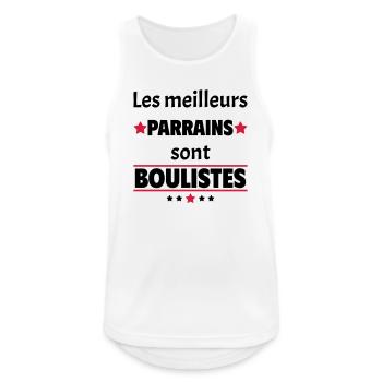 Les meilleurs parrains sont boulistes,cadeau noël - Débardeur respirant Homme - blanc - Devant - Nick (188cm)