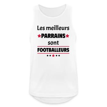 Les meilleurs parrains sont footballeurs, noël - Débardeur respirant Homme - blanc - Devant - Nick (188cm)