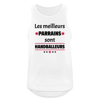 Les meilleurs parrains sont handballeurs, noël - Débardeur respirant Homme - blanc - Devant - Nick (188cm)