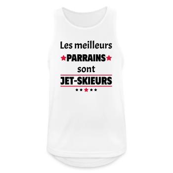 Les meilleurs parrains sont jet-skieurs, noël - Débardeur respirant Homme - blanc - Devant - Nick (188cm)