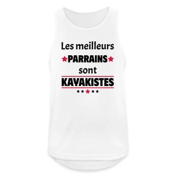 Les meilleurs parrains sont kayakistes,cadeau noël - Débardeur respirant Homme - blanc - Devant - Nick (188cm)