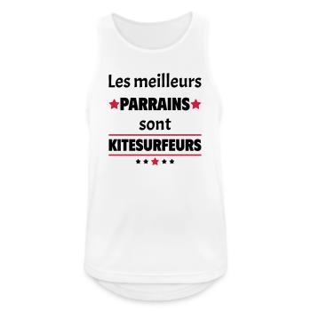 Les meilleurs parrains sont kitesurfeurs, noël - Débardeur respirant Homme - blanc - Devant - Nick (188cm)