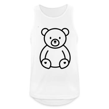 Teddy Bear - Men's Breathable Tank Top - white - Front - Nick (188cm)