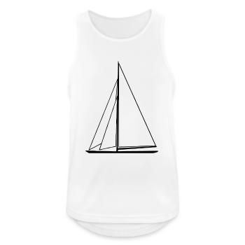 sail boat - Débardeur respirant Homme - blanc - Devant - Nick (188cm)