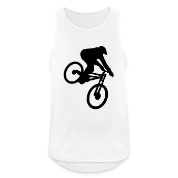 downhill - Men's Breathable Tank Top - white - Front - Nick (188cm)