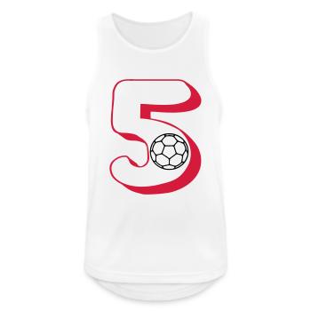 Number 5 handball player - Men's Breathable Tank Top - white - Front - Nick (188cm)