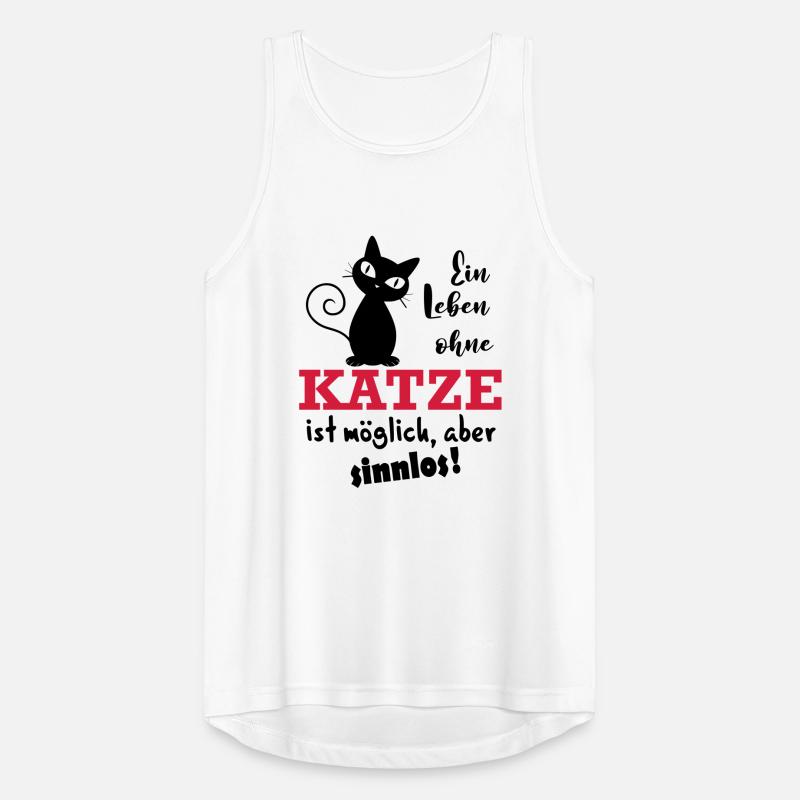 Leben ohne Katze Männer Tank Top atmungsaktiv