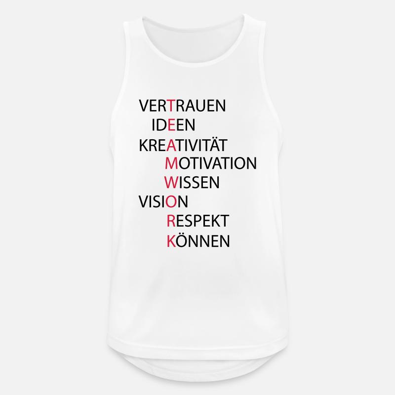 Teamwork - Männer Tank Top atmungsaktiv - Weiß