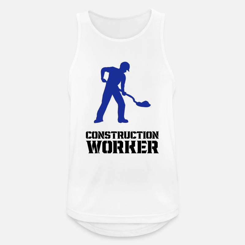 bauarbeiter baustelle worker - Männer Tank Top atmungsaktiv - Weiß