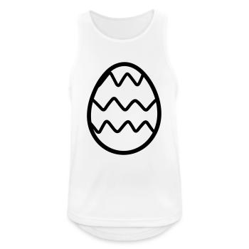 Ei - Männer Tank Top atmungsaktiv - Weiß - Vorne - Nick (188cm)