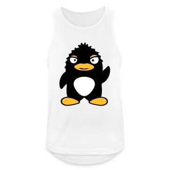 Evil Eye Penguin South Pole Zoo Animal Naughty Bird - Men's Breathable Tank Top - white - Front - Nick (188cm)