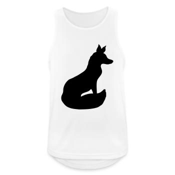 Fox Red Fox Wild Animal Silhouette Outline Cool - Men's Breathable Tank Top - white - Front - Nick (188cm)