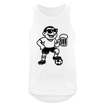 Bière Footballeur - Débardeur respirant Homme - blanc - Devant - Nick (188cm)