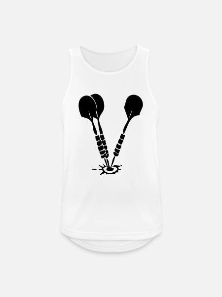 dart1 - Männer Tank Top atmungsaktiv - Weiß