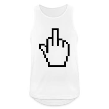 stinkefinger1farbe - Männer Tank Top atmungsaktiv - Weiß - Vorne - Nick (188cm)