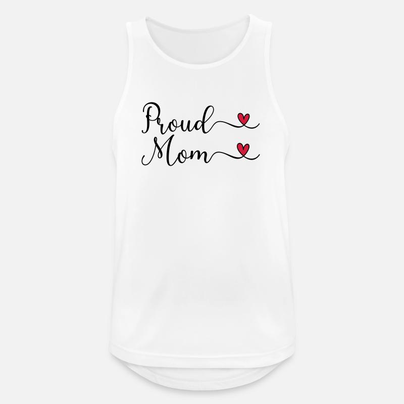 Proud Mom - Men's Breathable Tank Top - white