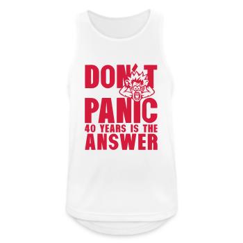 40 years of not panic birthday is the - Men's Breathable Tank Top - white - Front - Nick (188cm)
