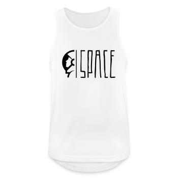 Space - Astronaut - Männer Tank Top atmungsaktiv - Weiß - Vorne - Nick (188cm)