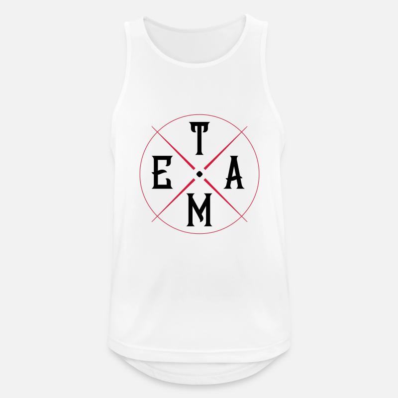 Team Kreis - Männer Tank Top atmungsaktiv - Weiß