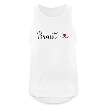 Braut Tyüpgraphie mit Herz - Männer Tank Top atmungsaktiv - Weiß - Vorne - Nick (188cm)