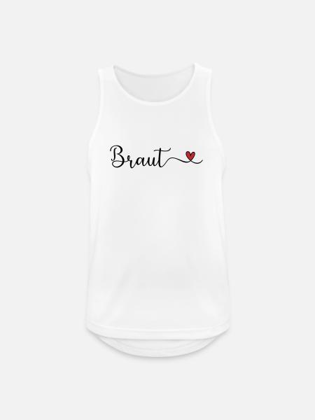 Braut Tyüpgraphie mit Herz - Männer Tank Top atmungsaktiv - Weiß