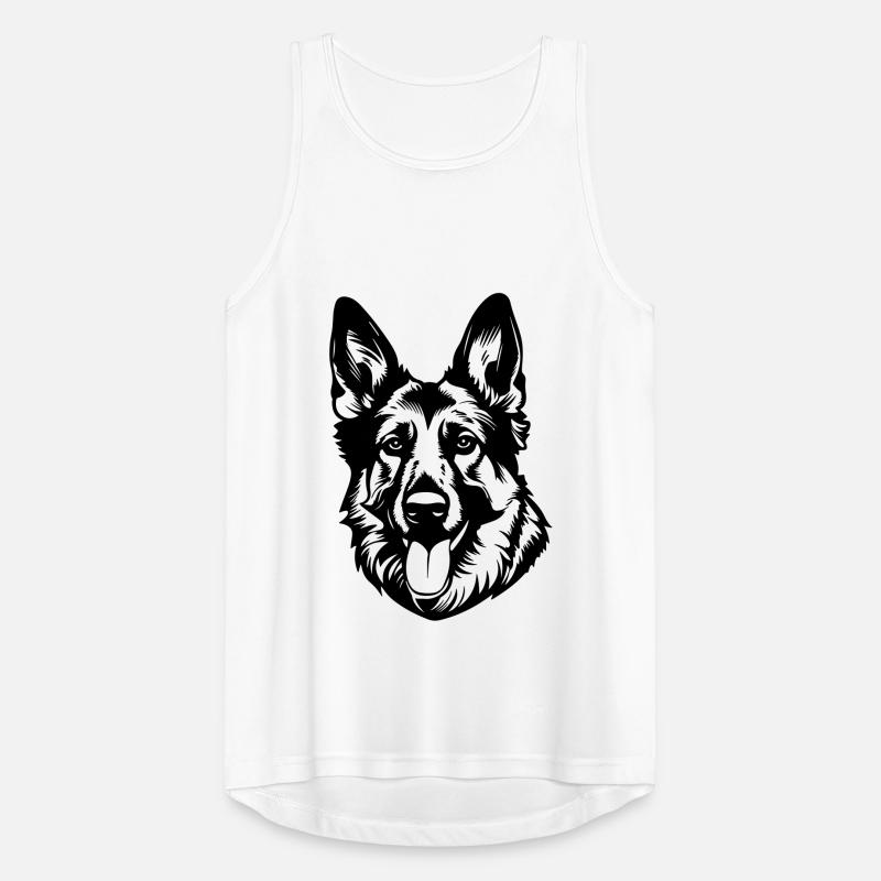 German Shepherd Dog Head Men's Breathable Tank Top