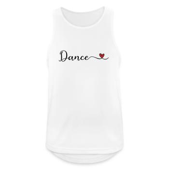 Dance cute Typography Heart - Men's Breathable Tank Top - white - Front - Nick (188cm)