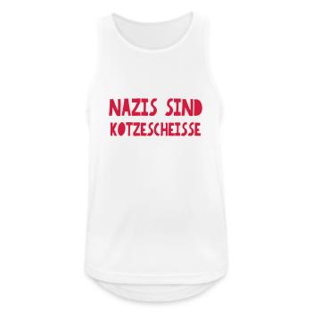Kotzescheisse Spruch - Männer Tank Top atmungsaktiv - Weiß - Vorne - Nick (188cm)