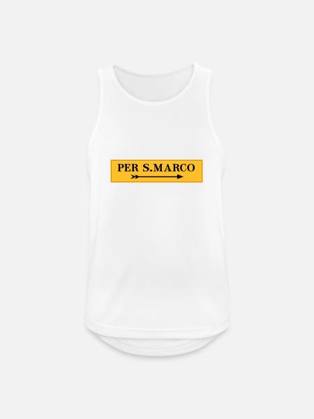 PER S. MARCO - Männer Tank Top atmungsaktiv - Weiß
