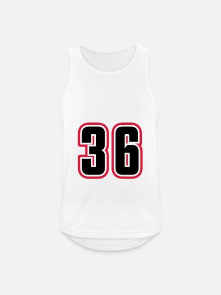 36 number symbol - Men's Breathable Tank Top - white