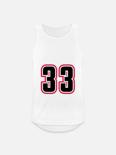 33 Number symbol - Men's Breathable Tank Top - white