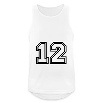 12 Zahl symbol - Männer Tank Top atmungsaktiv - Weiß - Vorne - Nick (188cm)