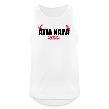 Ayia Napa 2022, Cyprus, holidays, summer 2022 - Men's Breathable Tank Top - white - Front - Nick (188cm)