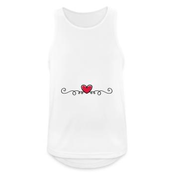 heart ornaments - Men's Breathable Tank Top - white - Front - Nick (188cm)