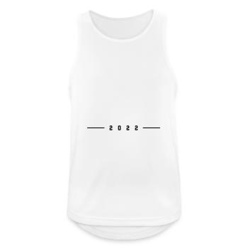 2022 strich - Männer Tank Top atmungsaktiv - Weiß - Vorne - Nick (188cm)