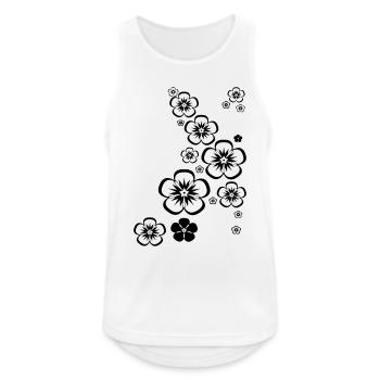 Blumen - Männer Tank Top atmungsaktiv - Weiß - Vorne - Nick (188cm)