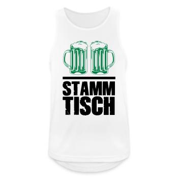 bier stammtisch - Männer Tank Top atmungsaktiv - Weiß - Vorne - Nick (188cm)