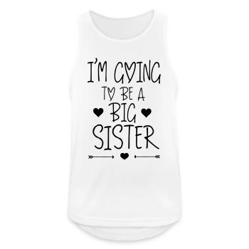 I'm going to e a big sister - Débardeur respirant Homme - blanc - Devant - Nick (188cm)