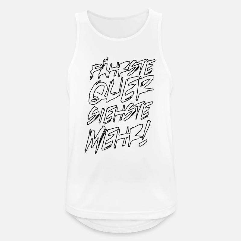 quer siehst du mehr - Männer Tank Top atmungsaktiv - Weiß